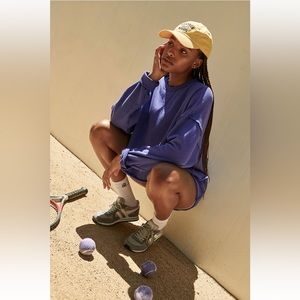 Free People Post-sweat set, violet color sapphire on website. Size XS